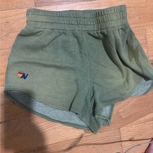 Aviator Nation Green Athletic Shorts